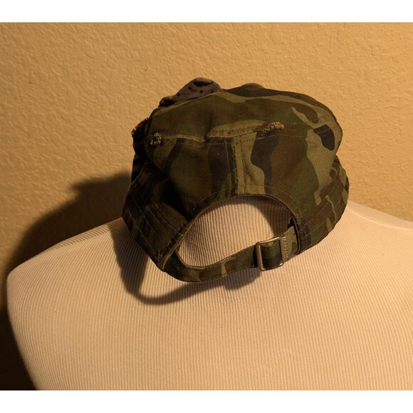 KBETHOS Camo Cadet Hat Distressed Fabric Flower Rhinestone Texas A&M - Picture 5 of 5